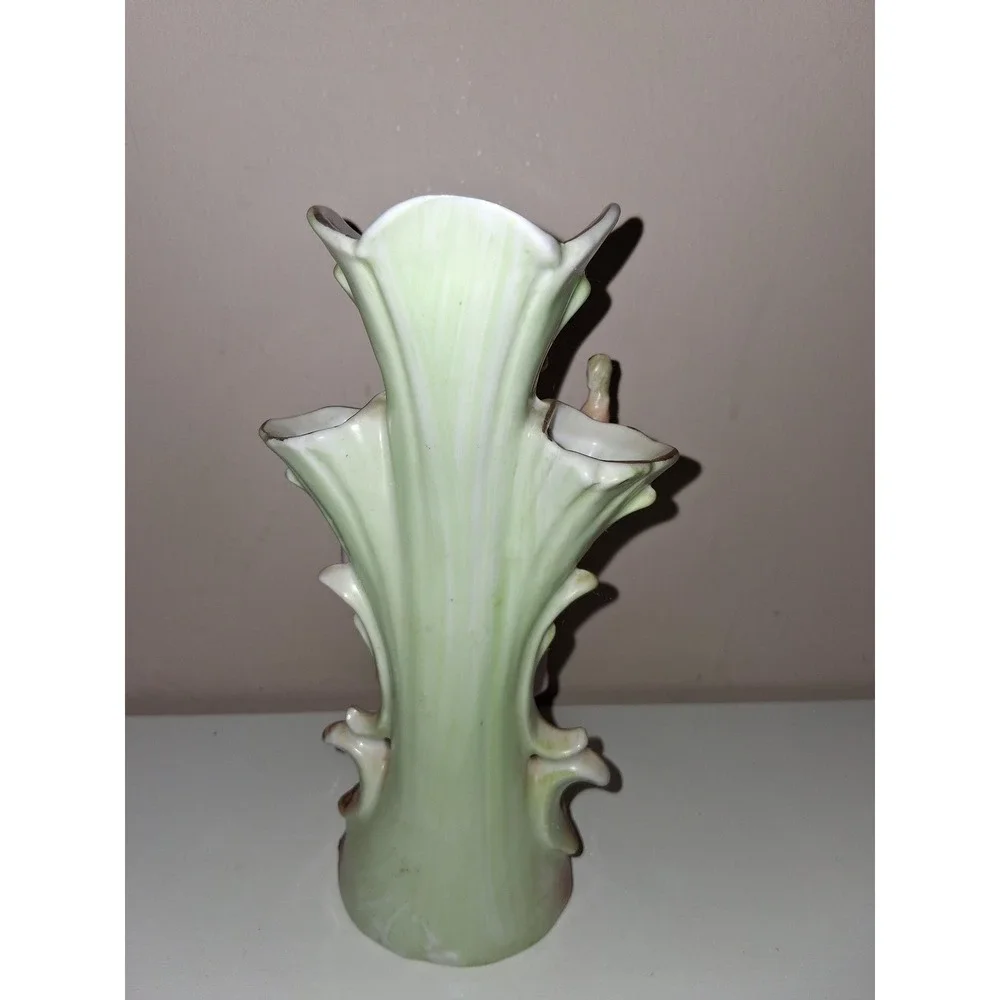 Vintage Dresden-Style Figural Girl Vase – 7.75